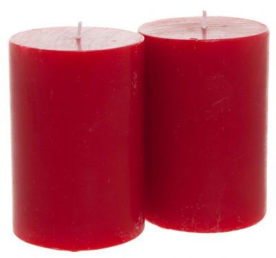 2 velas cil 7x10 vermelhas